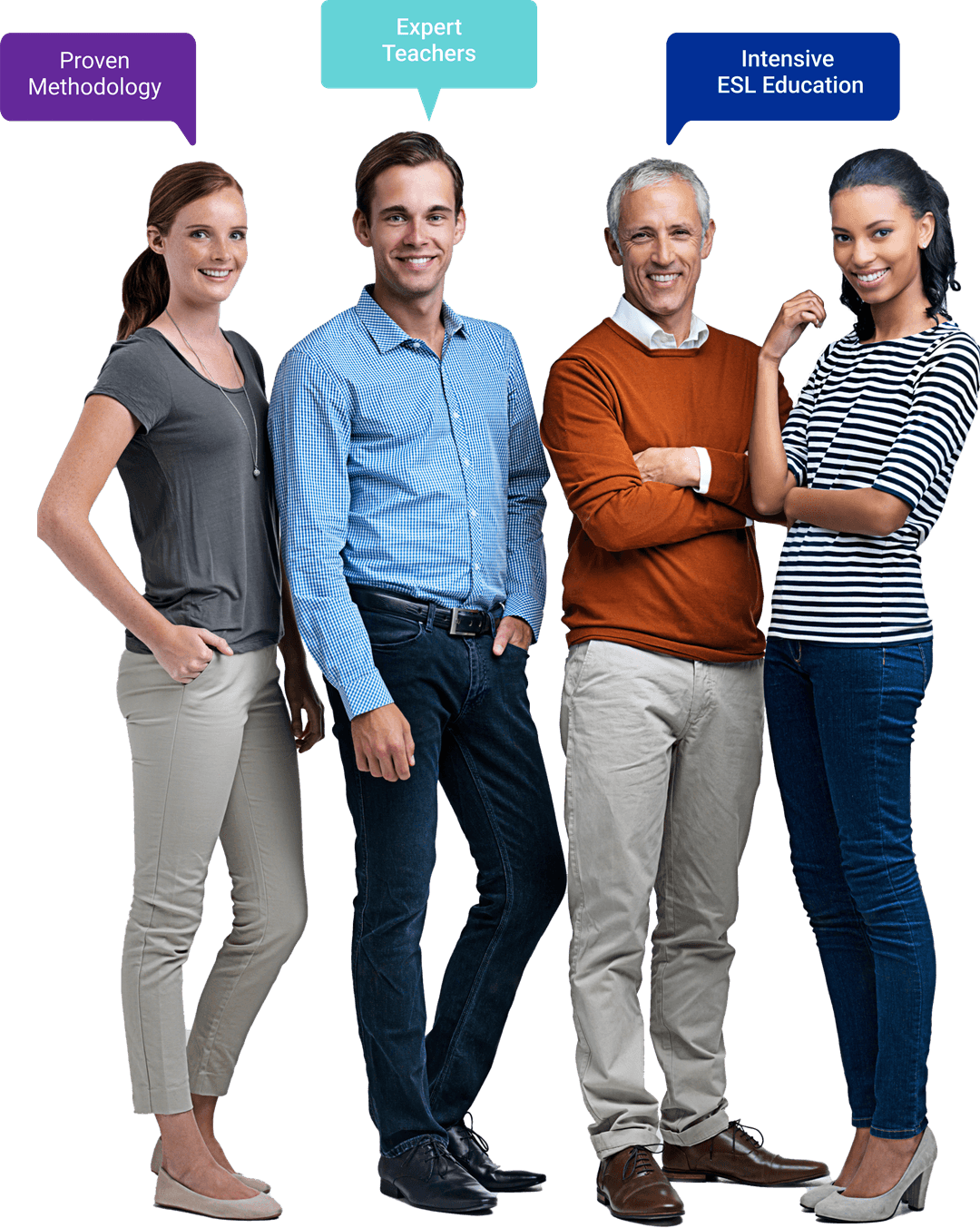 Four people standing