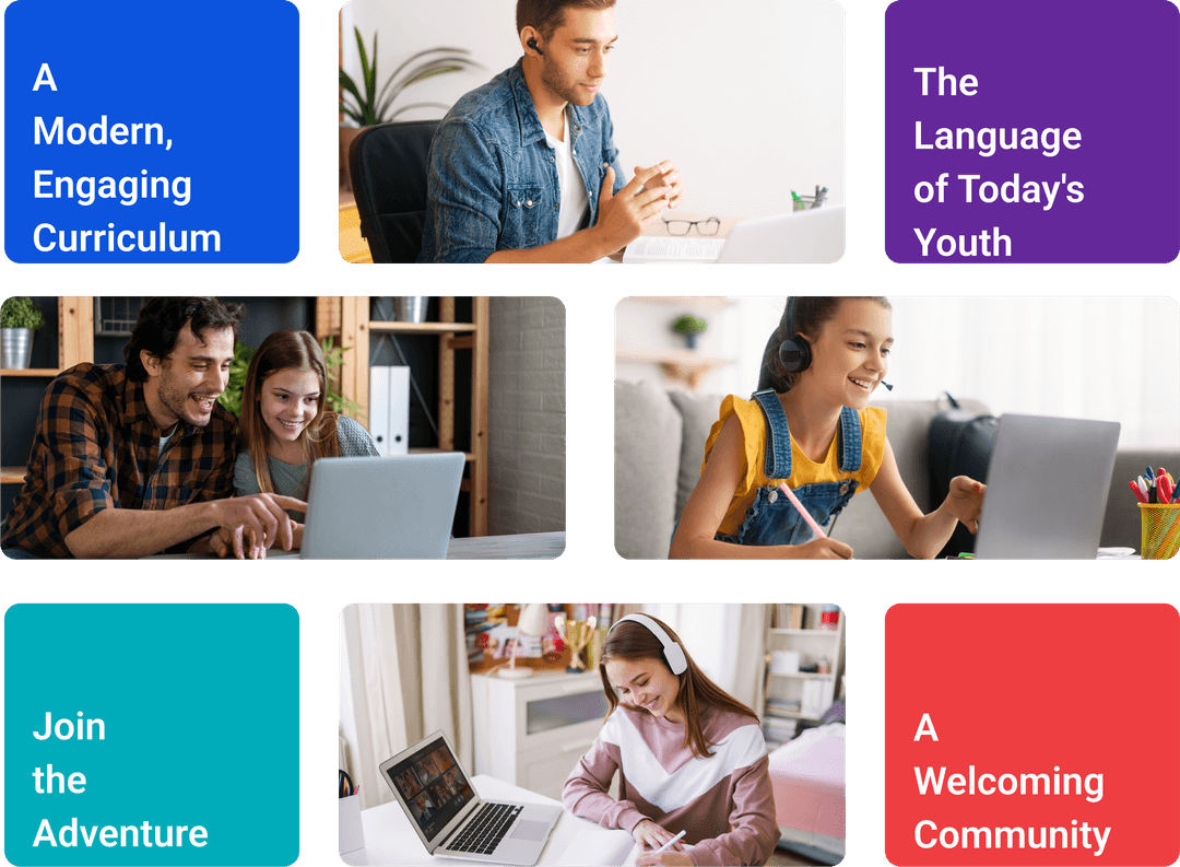 Grid of class student images