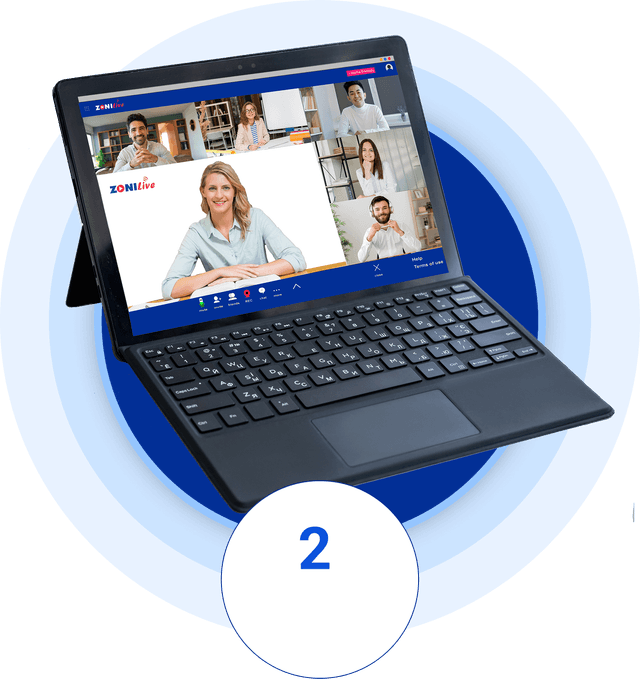 ZoniLive group classes panel showcasing collaborative online learning sessions for students of all levels