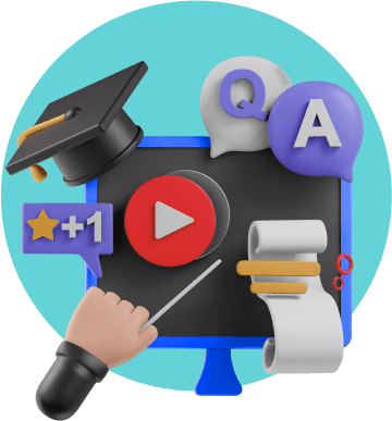 ZoniLive computer icon with different visuals, representing diverse online learning tools and resources