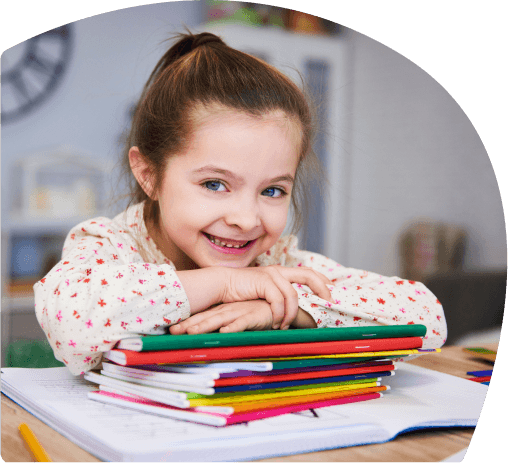 ZoniLive young learner smiling with joy while attending virtual ESL class